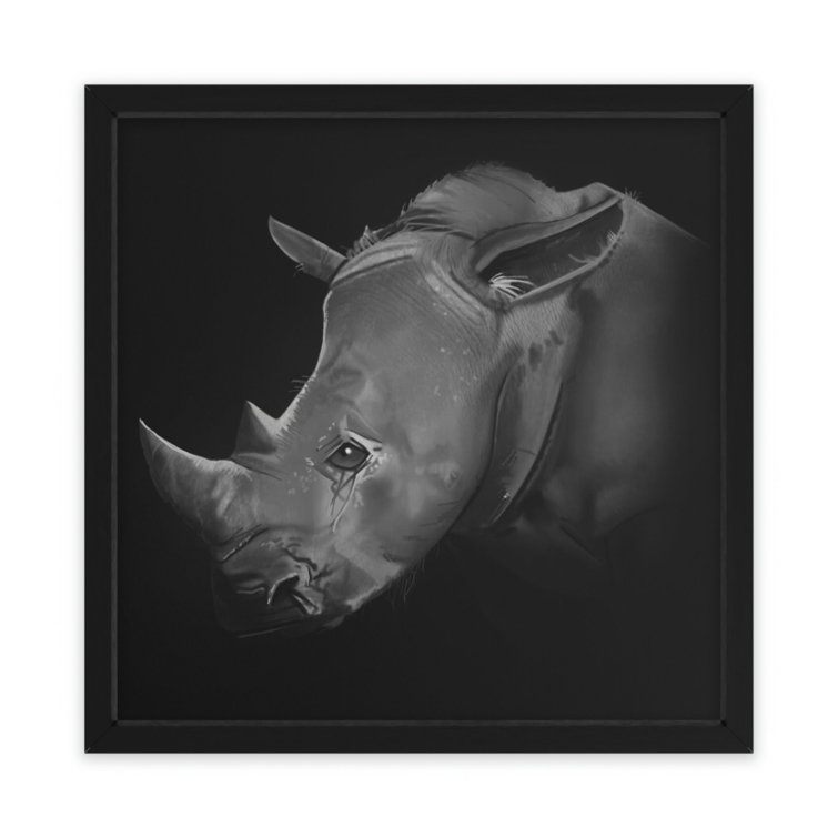Latitude Run® Rhino Picture Frame Illustration Wayfair